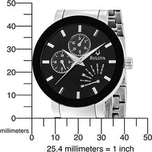 Load image into Gallery viewer, Bulova Men's 96C105 Black Dial Bracelet Watch
