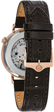 Load image into Gallery viewer, Bulova Classic Automatic Mens Stainless Steel with Brown Stainless Steel Strap, Rose Gold-Tone (Model: 97A136)