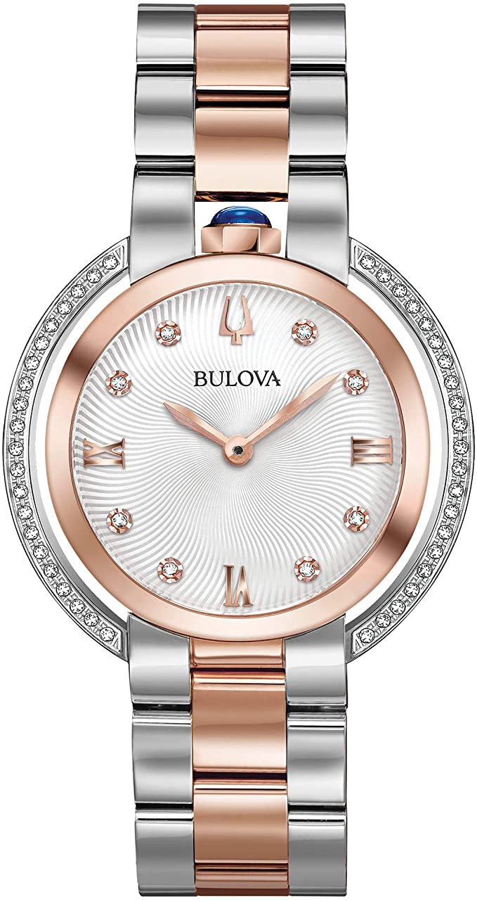Bulova Rubaiyat Quartz Ladies Watch, Stainless Steel Diamond , Two-Tone (Model: 98R247)