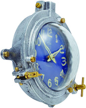 Load image into Gallery viewer, Pendulux, Quartermaster Wall Clock, Home Decoration, Blue, 9 H x 9 W x 2.5 D inches, 4.1 lbs.