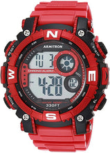 Load image into Gallery viewer, Armitron Sport Men&#39;s 40/8284RDBK Digital Chronograph Matte Red Resin Strap Watch
