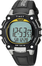 Load image into Gallery viewer, Timex Men's T5E231 Ironman Classic 100 Black/Yellow Resin Strap Watch