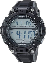 Load image into Gallery viewer, Armitron Sport Men&#39;s Grey Accented Digital Chronograph Black Resin Strap Watch, 40/8455BLK
