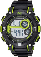 Load image into Gallery viewer, Armitron Men's 40/8284LGN Lime Green Accented Digital Chronograph Black Resin Strap Watch