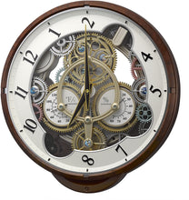 Load image into Gallery viewer, Rhythm Clocks "Widget" Magic Motion Clock, Woodgrain
