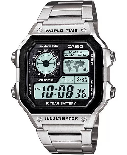 CASIO Unisex Digital Stainless Steel Bracelet Watch