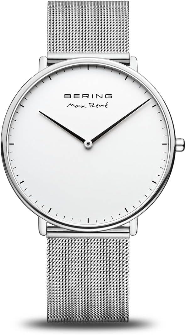 BERING Unisex Analog Quartz Max René Collection Watch with Stainless Steel Strap & Sapphire Crystal