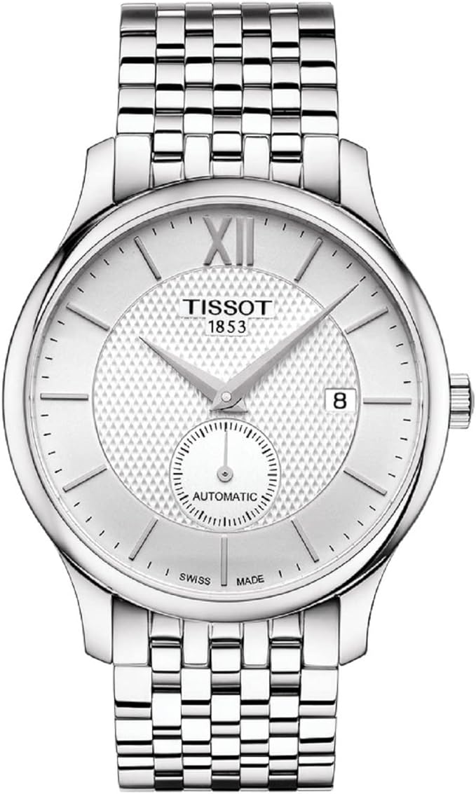 Tissot mens Tradition Stainless Steel Dress Watch Grey