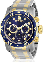 Load image into Gallery viewer, Invicta Men&#39;s Pro Diver Scuba 48mm Two Tone Stainless Steel Chronograph Quartz Watch, TT/Blue (Model: 0077)
