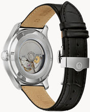 Load image into Gallery viewer, Bulova Wilton GMT Silver with Black Leather Band
