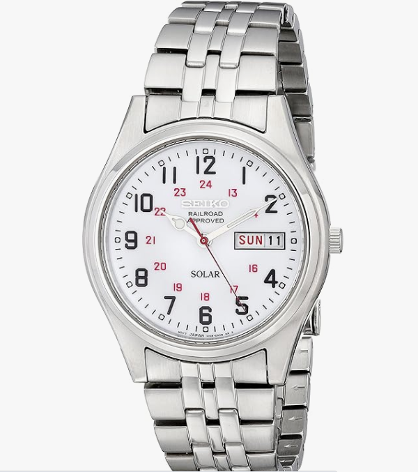 Seiko SNE045 Men's Solar White Dial Watch