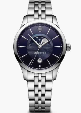 Victorinox Women's Alliance Swiss-Quartz Watch with Stainless-Steel Strap, Silver, 17 (Model: 241752)…