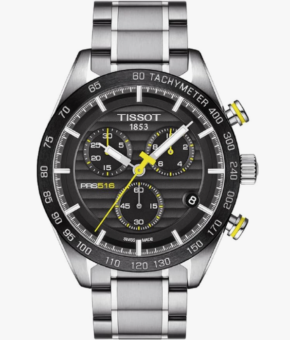 Tissot PRS 516 Chronograph 316L stainless steel case Quartz Watch, Grey, Stainless steel, 20 T1004171105100