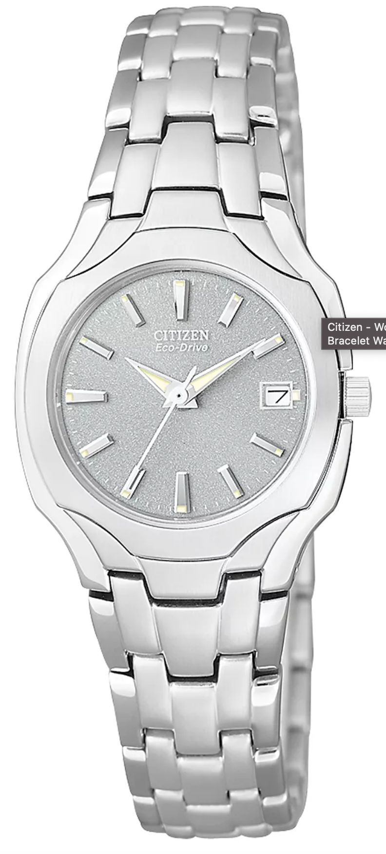 Women's Eco-Drive Stainless Steel Bracelet Watch 25mm EW1250-54A