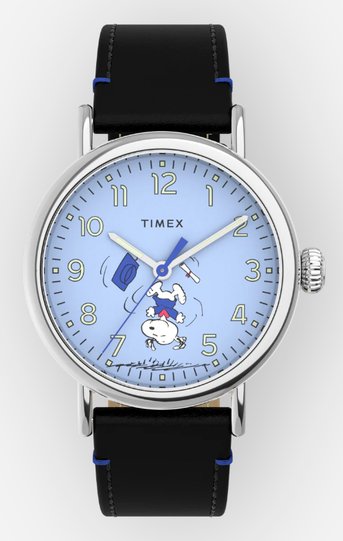 Timex Standard x Peanuts Featuring Snoopy Graduation 40mm Leather Strap Watch