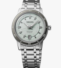 Load image into Gallery viewer, Seiko SRPL71 Mens Presage Collection - Light Mint Green Dial with Date Calendar, 50M Water Resistance, Screw See-Through Caseback, 39.5mm Case Diameter
