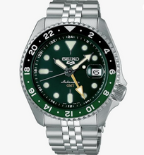 Load image into Gallery viewer, SEIKO 5 Sports SKX GMT Automatic Green Dial Sprite Bezel Men's Watch SSK035
