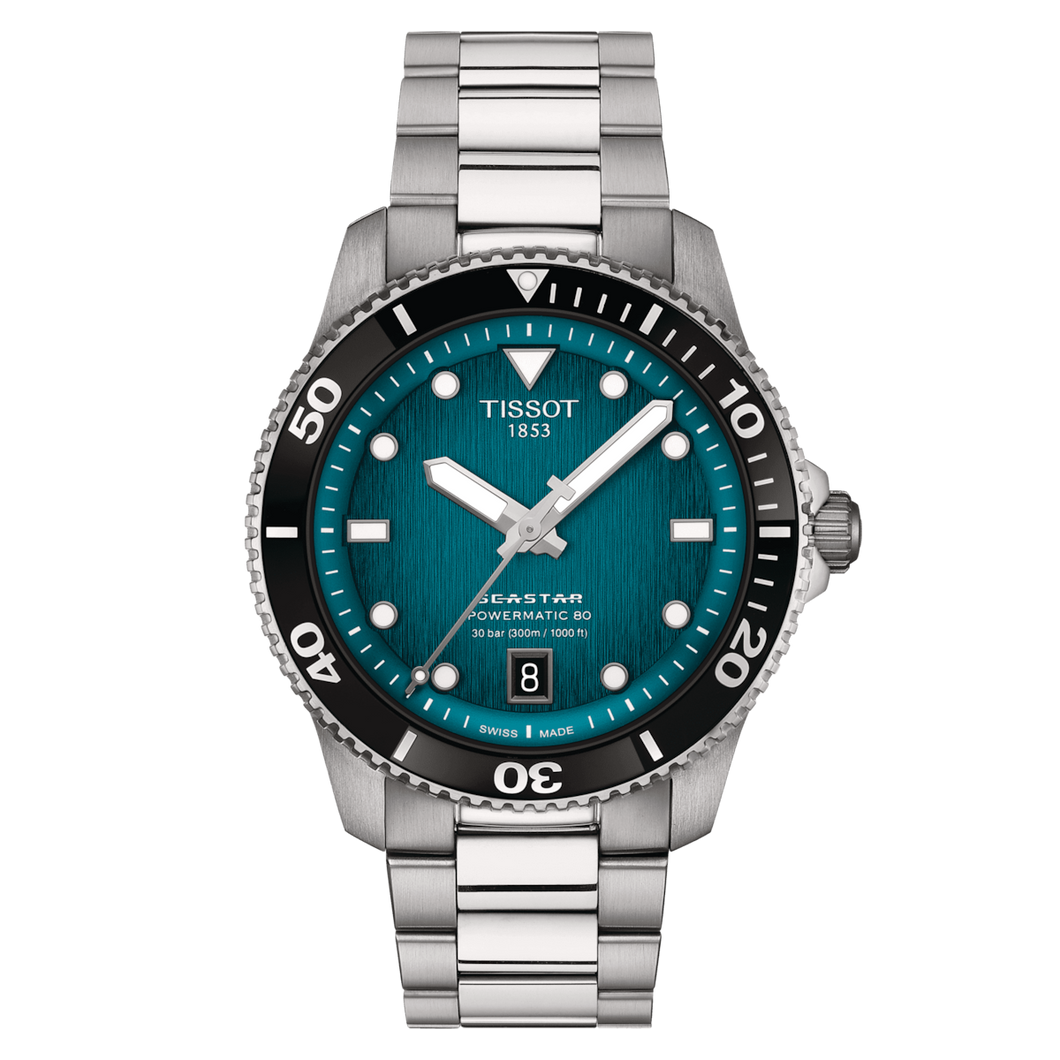 TISSOT Seastar 1000 Powermatic 80 40MM Turquoise-Black Dial