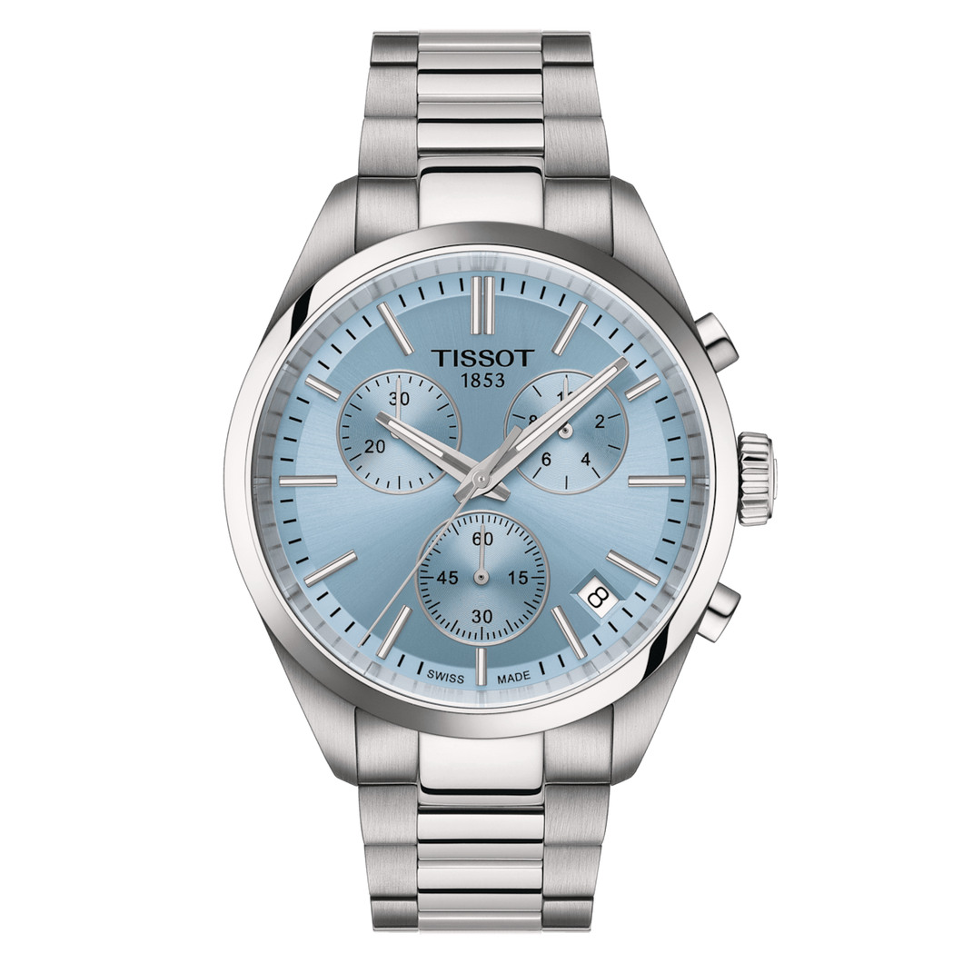 TISSOT PR 100 Chronograph Ice Blue Dial