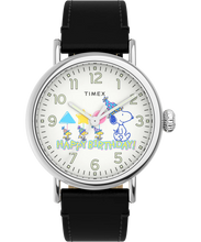 Load image into Gallery viewer, Timex Standard x Peanuts Featuring Snoopy Happy Birthday 40mm Leather Strap Watch
