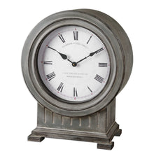 Load image into Gallery viewer, Uttermost Chouteau Mantel Clock in Antiqued Dusty Gray
