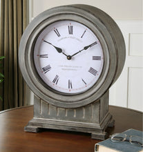 Load image into Gallery viewer, Uttermost Chouteau Mantel Clock in Antiqued Dusty Gray
