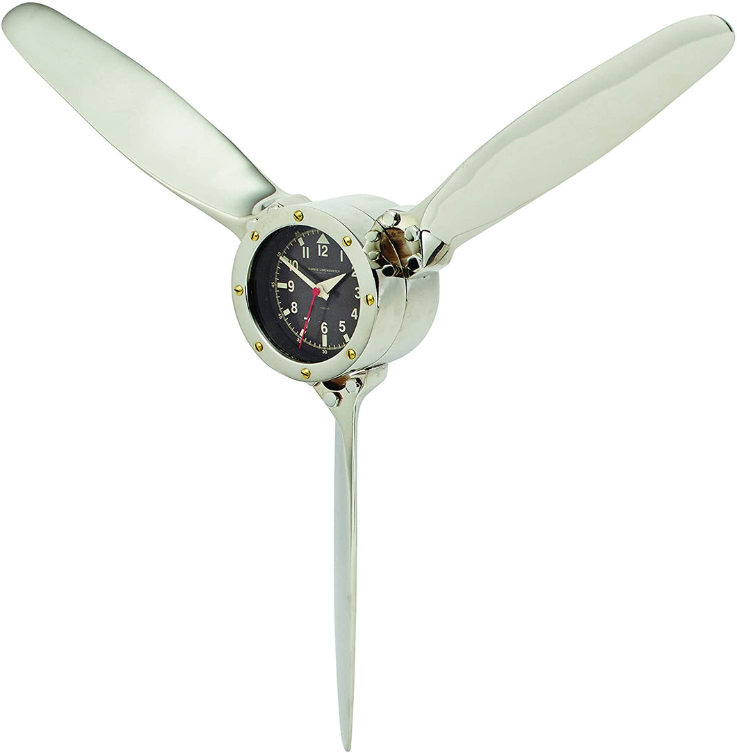 Pendulux, Propeller Wall Clock, Home Decoration, Aluminum 24 H x 24 W x 3.5 D inches