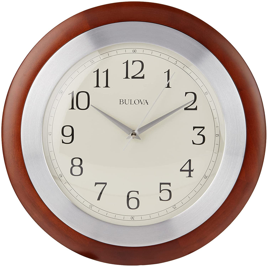 Bulova C4228 Reedham Clock, Walnut Finish