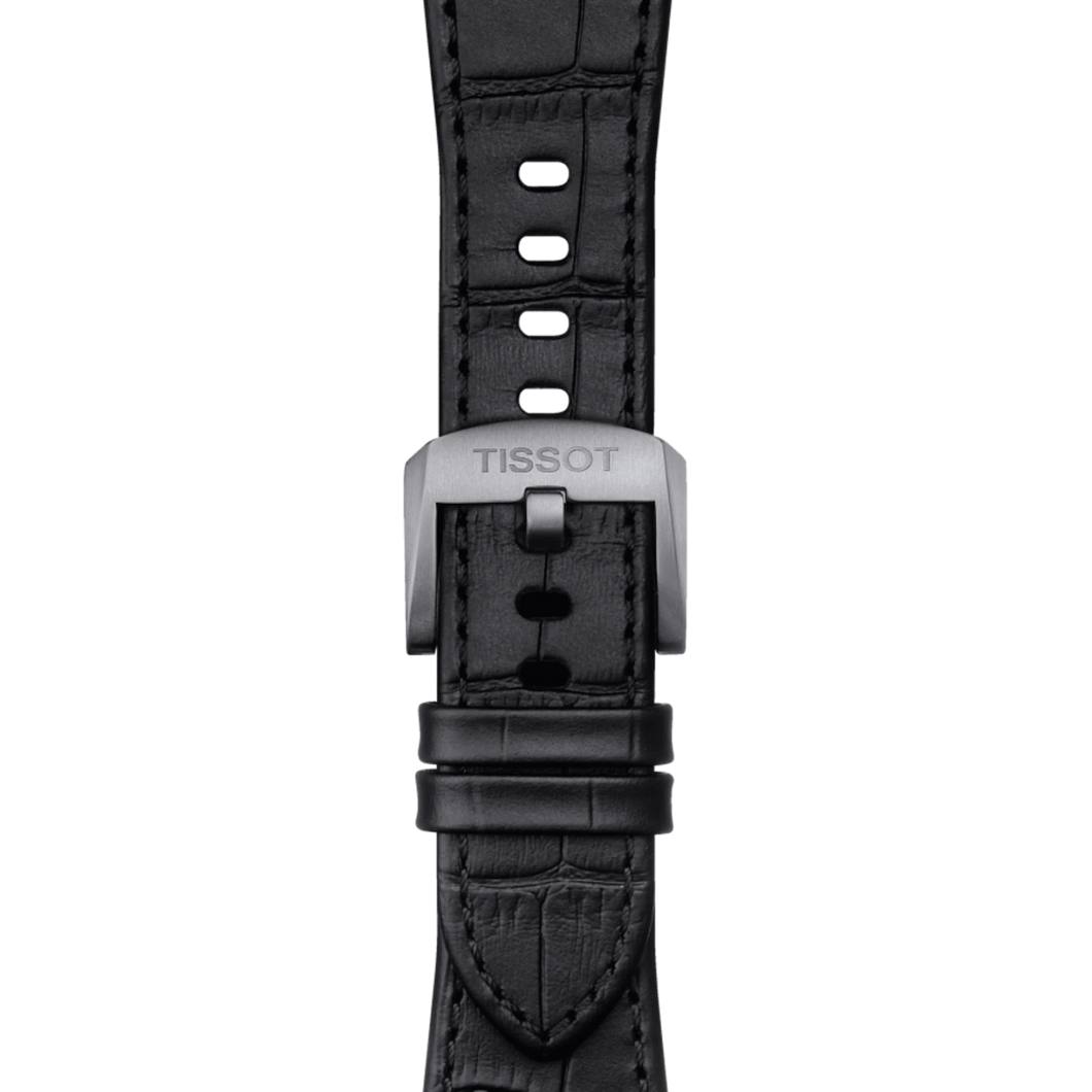 TISSOT OFFICIAL BLACK PRX LEATHER STRAP WITH STEEL ENDPIECE T852047562