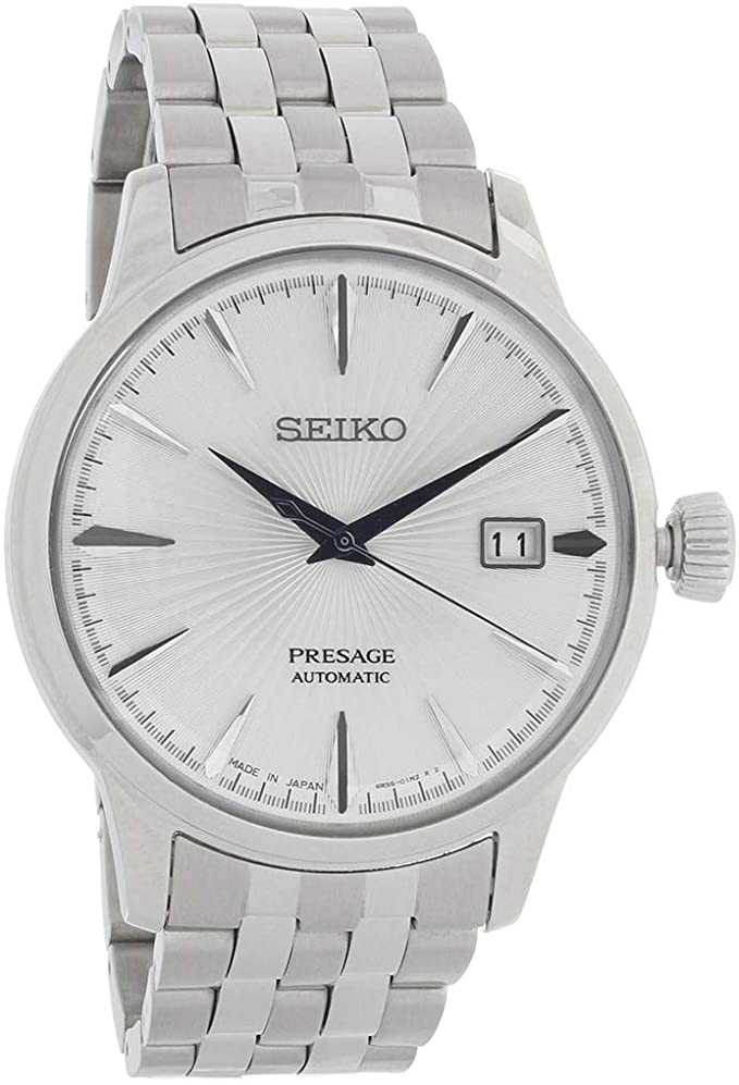 Seiko SRPB77 Presage Men's Watch Silver-Tone 40.5mm Stainless Steel
