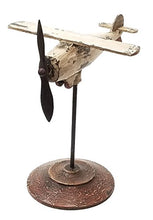 Load image into Gallery viewer, Decorative Rustic Wooden Plane on Stand Home Decor

