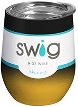 Load image into Gallery viewer, Swig Wine Cup (Black/Yellow)
