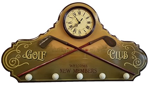 Bishop, Adams & Company Golf Clubhouse New Members Wall Clock, Hat and Coat Rack