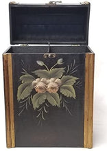 Load image into Gallery viewer, Hand Painted Wooden le Fluer 2 Bottle Wine Holder Case
