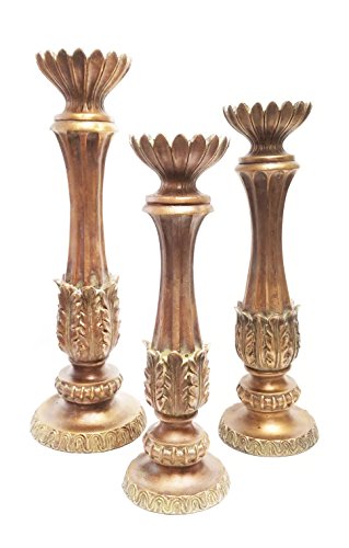 Russ Berrie and Co Bronze Patina Pillar Holder