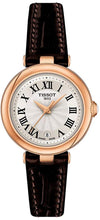 Load image into Gallery viewer, Tissot womens Bellissima 316L stainless steel case with rose gold PVD coating Dress Watch Brown T1260103601300
