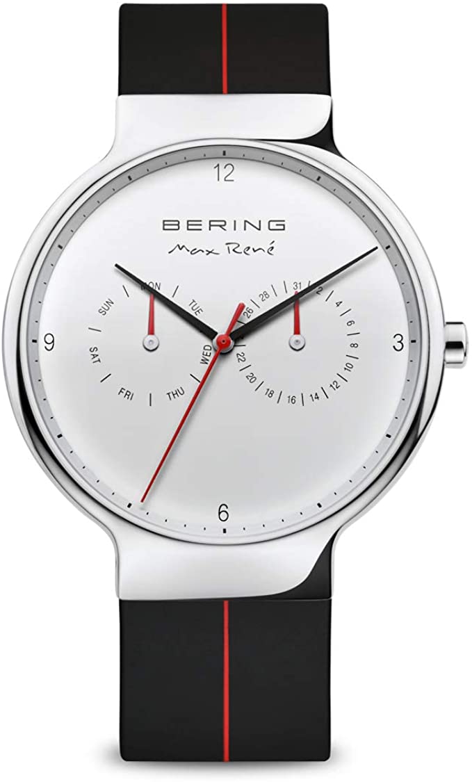 BERING Time | Men's Slim Watch 15542-404 | 42MM Case | Max René Collection | Silicone Strap | Scratch-Resistant Sapphire Glass | Minimalistic - Designed in Denmark