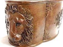 Load image into Gallery viewer, Stenson Home Classic 14&quot; W x 9D x 6H Decorative Plant Holder with Lions
