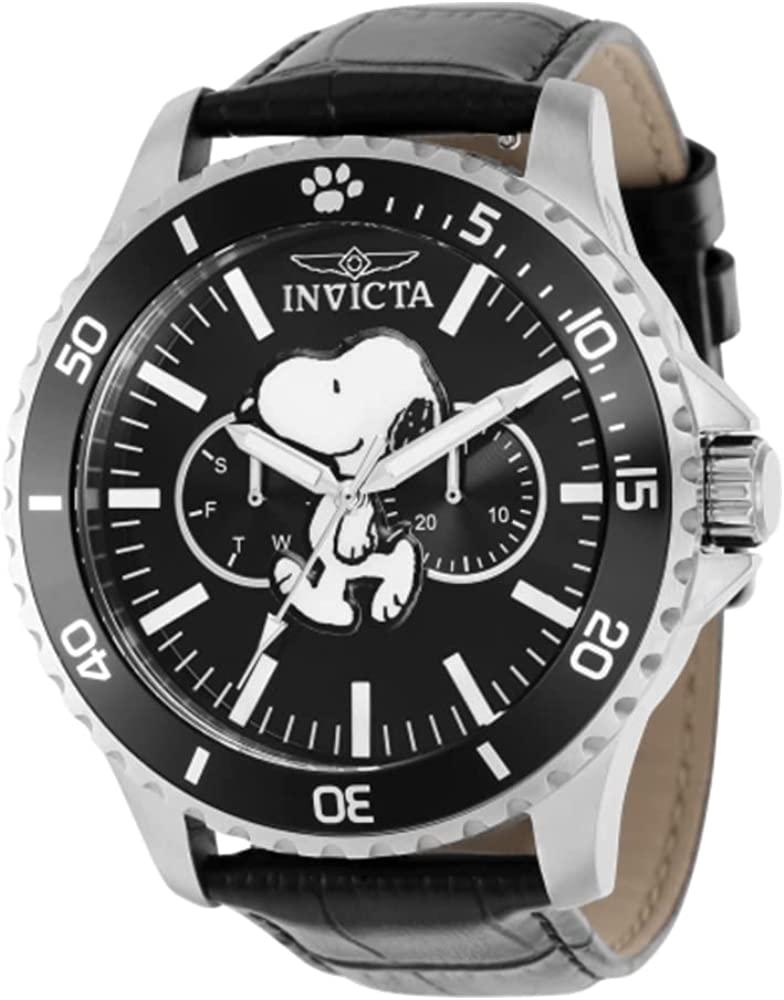 Invicta Snoopy Quartz Black Dial Men's Watch 38636