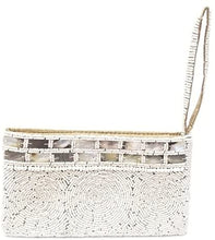 Load image into Gallery viewer, Bead Clutch Wristlet adorned with Oyster Shell
