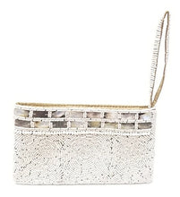 Load image into Gallery viewer, Bead Clutch Wristlet adorned with Oyster Shell
