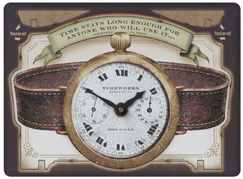 Timeworks Pop Out Clock, Men's Retro Wristwatch Box Keepsake