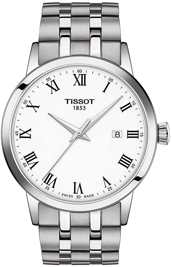Tissot mens Classic Dream Stainless Steel Dress Watch Grey T1294101101300