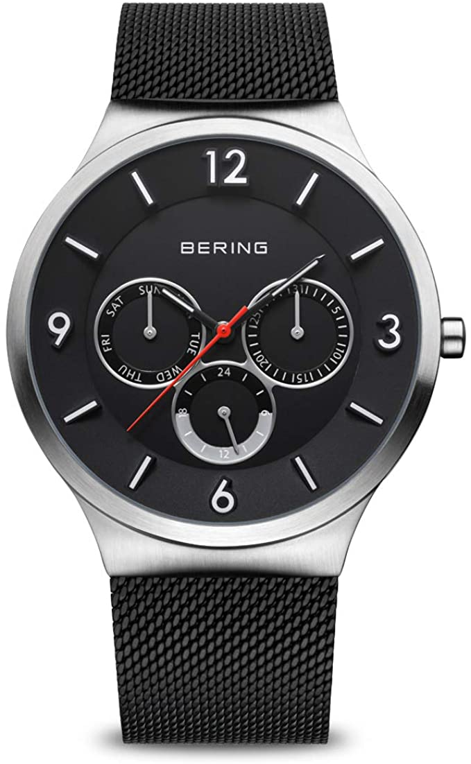BERING Time | Men's Slim Watch 33441-102 | 41MM Case | Classic Collection | Stainless Steel Strap | Scratch-Resistant Sapphire Glass | Minimalistic - Designed in Denmark