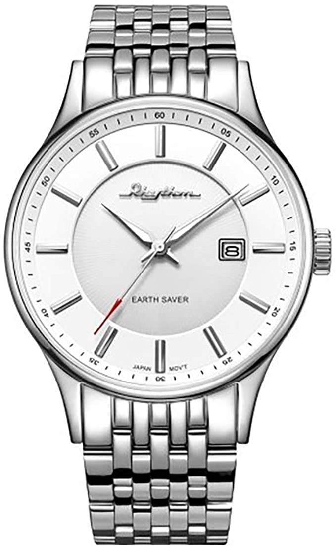 Rhythm Men's Silver Wrist Watch - ES1404S01
