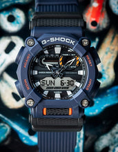 Load image into Gallery viewer, Men&#39;s Casio G-Shock Analog-Digital Blue Resin Watch GA900-2A
