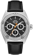 Load image into Gallery viewer, Harley-Davidson Women&#39;s Crystal Embellished Stainless Steel Case Watch 76N102
