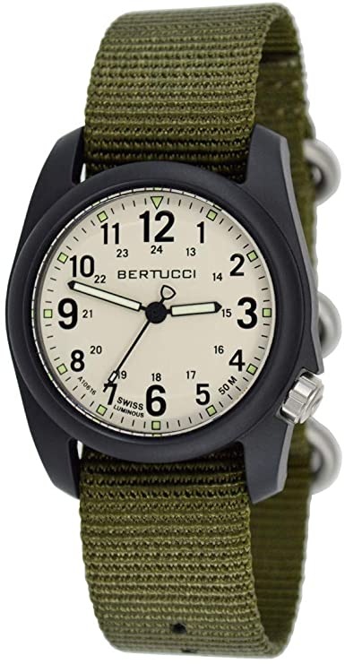 BERTUCCI Dx3 Stone Dial/Olive Band - 11049