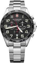 Load image into Gallery viewer, Victorinox Fieldforce Chrono, Black dial, Stainless Steel Bracelet
