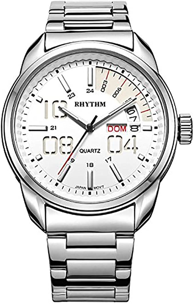 Stainless Steel G1307S-01 Rhythm General Series Wrist Watch